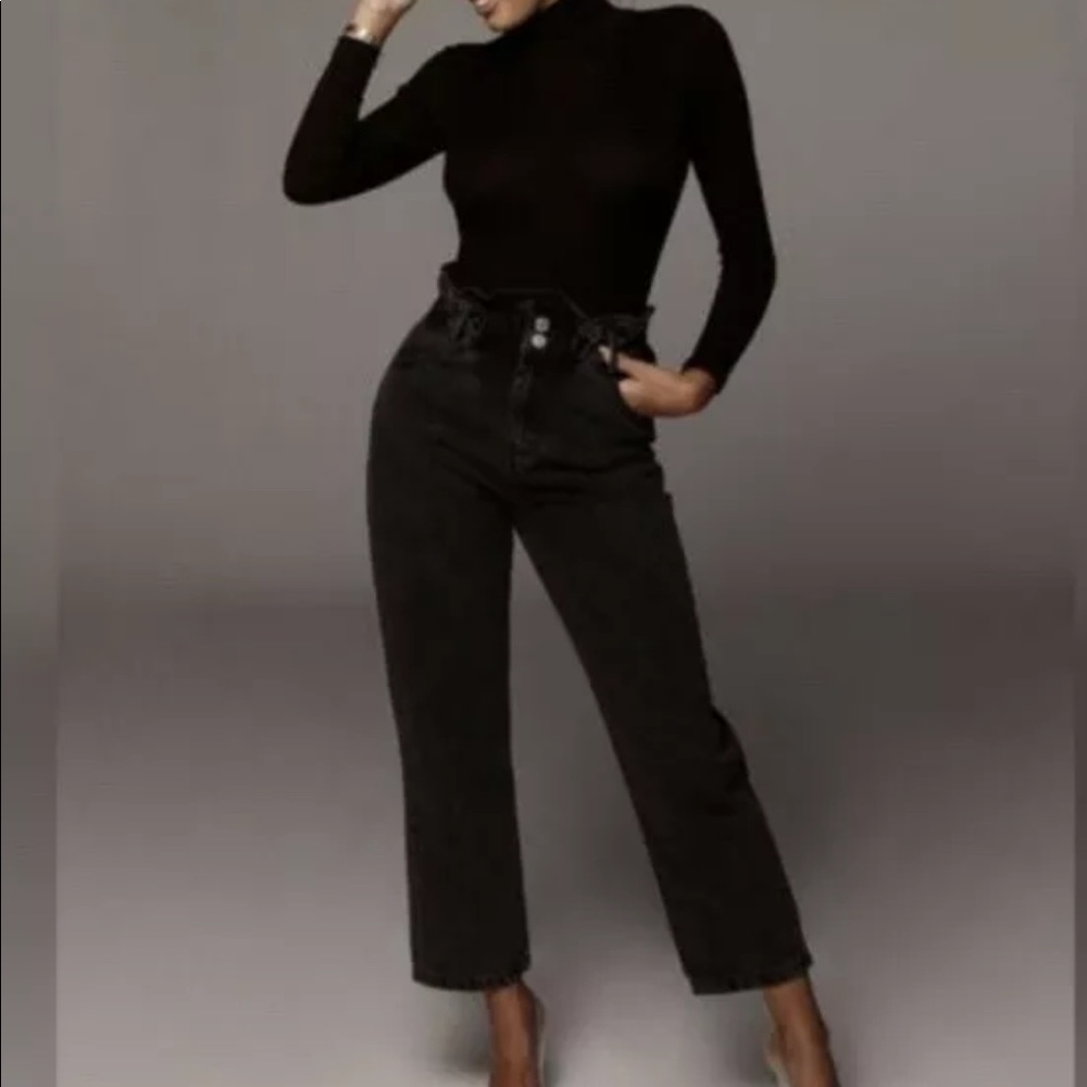 Jluxlabel Jelai Jeans Black High Waisted